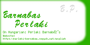 barnabas perlaki business card